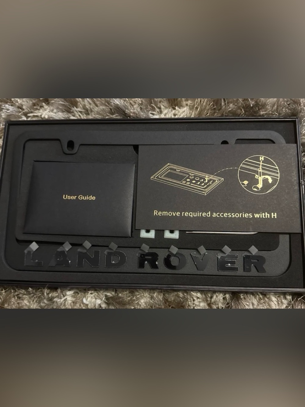Land Rover License Plate Frame and Accessories Kit